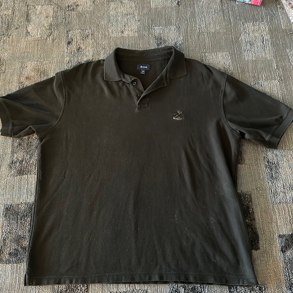 Men’s Faconnable Black Polo- XXL